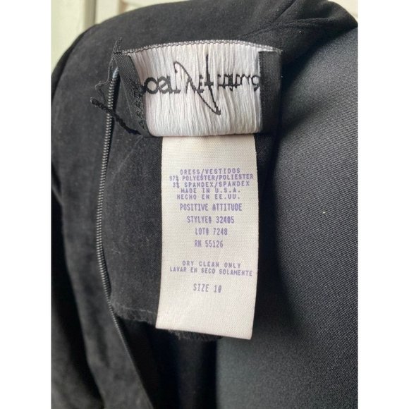 Vintage 1980s Suede-Look Long Sleeve Dress Shoulder Pads 10 - Picture 10 of 12